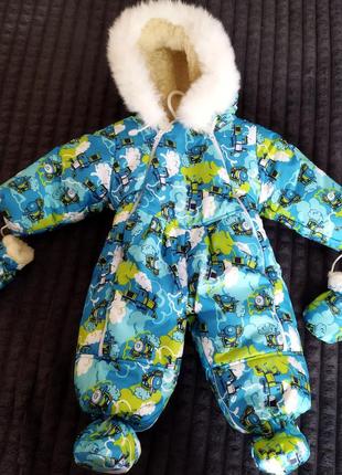 Комбінезон для немовлят зимовий від 0-12міс, 0-3міс., 3-6міс., 6-9міс., 9-12міс.