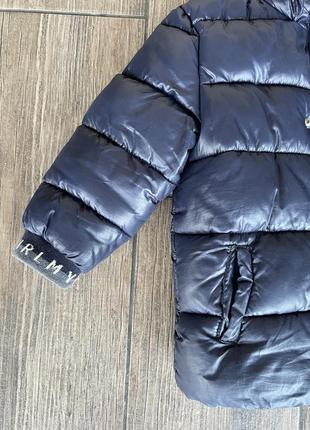 Zara 92 куртка детская синяя тепла пальто пуховик polo mayoral h&amp;m next для мальчика6 фото