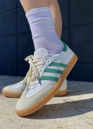 Женские кроссовки adidas samba og sporty &amp; 97 white green