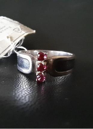 Серебряное кольцо 925 корунд хюз