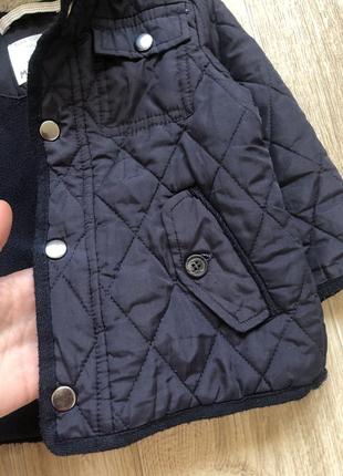 Куртка курточка стёганая 12-18 мес zara на флисе5 фото