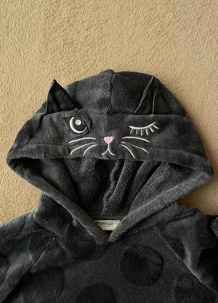Плюшевый теплый худи котик 2