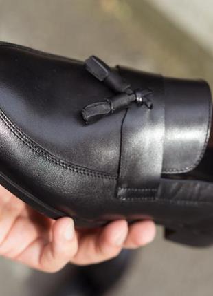 Туфлі лофери шкіра чорні ікос 44 розмір