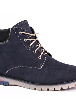 Зимові черевики marko нубук, сині - 40 розмір на стопу 26,7 см