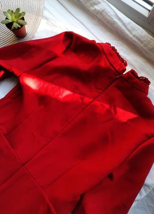 Червона сукня з гіпюром zara basic9 фото