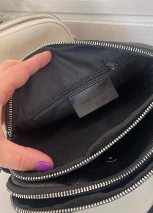 Сумка кросс-боди кожаная итальянская базовая сумочка кроссбоди с широким ремнем2 фото