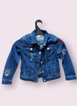 Джинсова куртка піджак джинсовка white stuff kids 7-8 років 122-128
