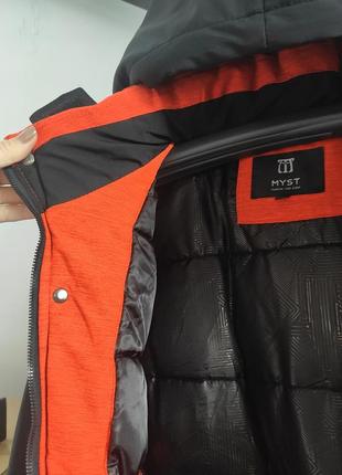 Куртка зимняя зимний пуховик мужской оранжевый термо  52 542 фото