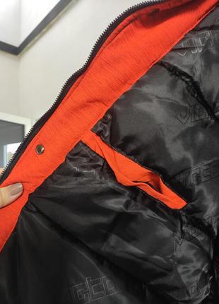 Куртка зимняя зимний пуховик мужской оранжевый термо  52 548 фото