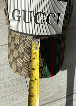 Кепка gucci стильная брендовая кепка унисекс коричневая бейсболка gucci4 фото