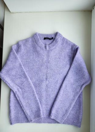 Теплый свитер меланж сиреневый бесплатная доставка укр п.1 фото