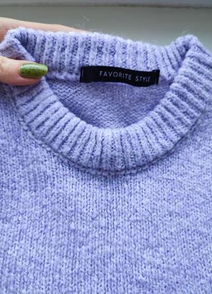 Теплый свитер меланж сиреневый бесплатная доставка укр п.2 фото