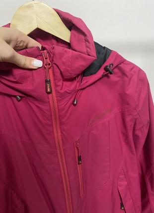 Куртка с мембраной розовая 2 замка ветровка с капюшоном2 фото