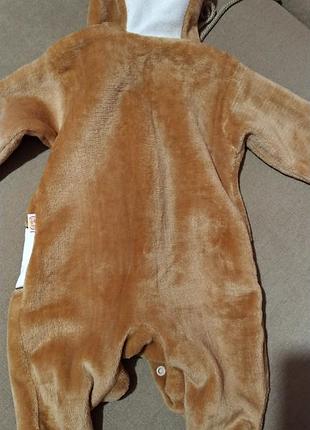 Человечек, боди плюшевый, махровый теплый