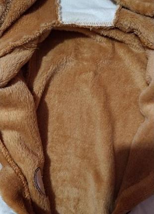 Человечек, боди плюшевый, махровый теплый