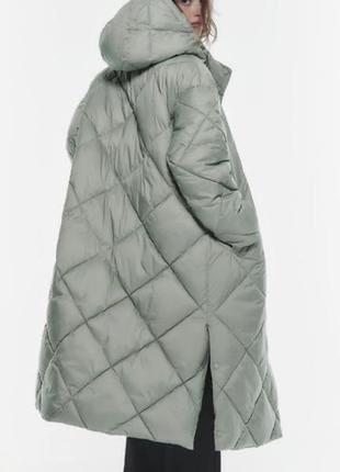 Новый пуфер, длинная куртка, пуфер zara, s,m