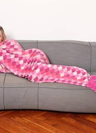 Флисовое одеяло хвост русалки2 фото