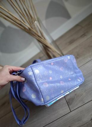 Рюкзак блестящий фиолетовый с блестками5 фото