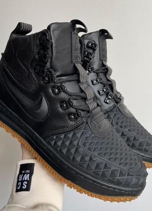 Мужские кроссовки nike lunar force duckboot black хутро#найк