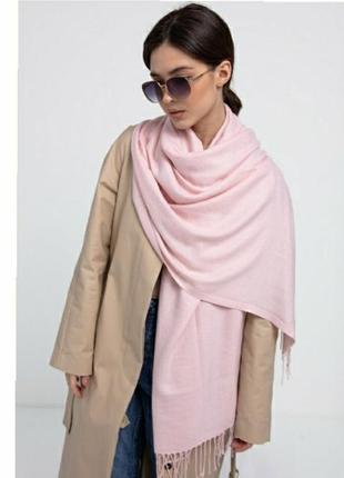Распродажа, шарф женский, кашемировый, зимний, теплый, 180 х 70 см, новый, цвет пудра