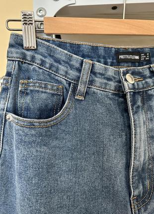 Классные широкие уровни прямые синие джинсы plt3 фото