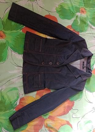 Итальянский/italy пиджак жакет качество темно синий8 фото