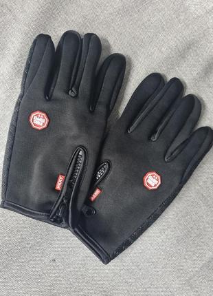 Перчатки сенсорні демисезонні , чоловічі перчатки, рукавички термо, рукавички спортивні для бігу велосипеда футбола4 фото