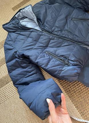 Двохстороння куртка benetton курточка зимная пуховик пуховая синя