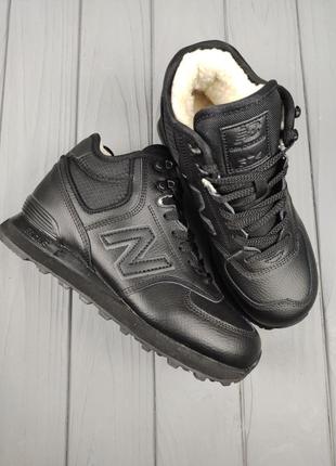 New balance 574 winter black9 фото