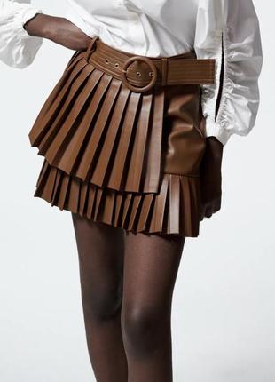 Юбка шкіряна zara