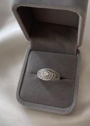 Каблучка родій xuping кільце перстень з камінням срібло 17 р r160603 фото