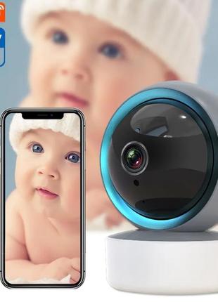 Высококачественная поворотная hd 1920x1080 видеоняня / радионяня wi-fi ip-камера с двухсторонней связью