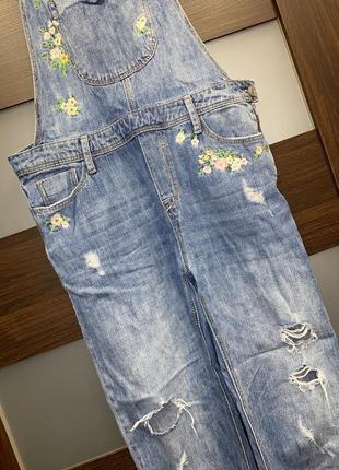 Джинсовый комбинезон с штанами, джинсовый комбинезон с брюками4 фото