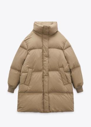☃️новий пуховик zara, пухова куртка, оверсайз m
