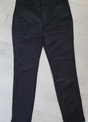 Zara черные брюки узкие укороченые2 фото