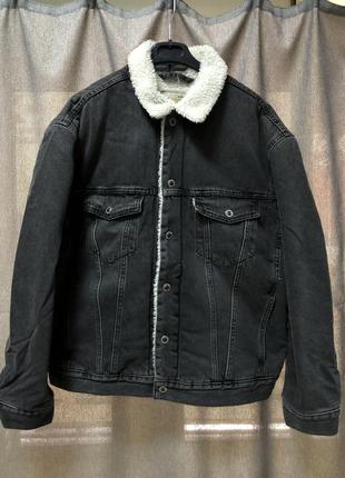 Джинсовка куртка шерпа levi's® sherpa jacket silvertab2 фото