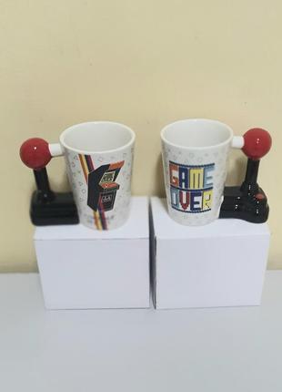 Детская чашка эксклюзивная двухсторонняя. керамическая. новая.
