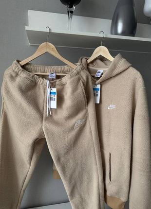 Костюм nike teddy найк теді hoodie pants худі штани big logo біг лого4 фото