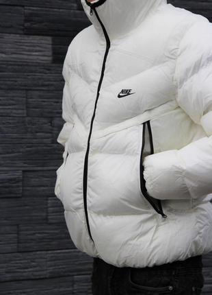 Пуховик nike кремовый / зимняя мужская  куртка найк3 фото