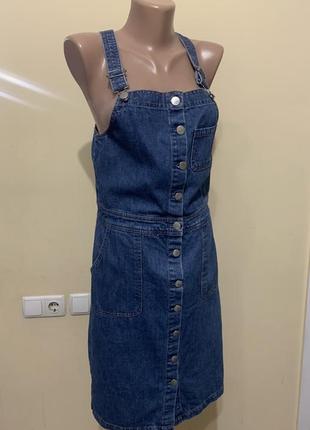 Джинсовый  синий сарафан denim dorothy perkins размер s/ 8