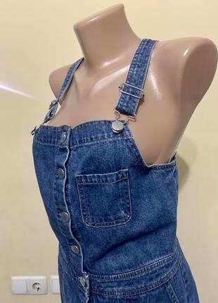 Джинсовый  синий сарафан denim dorothy perkins размер s/ 83 фото