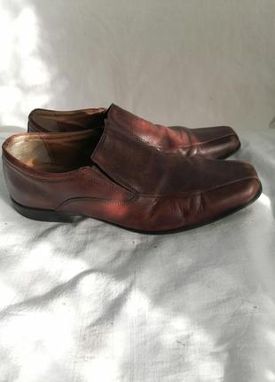 Шкіряні чоловічі коричневі туфлі