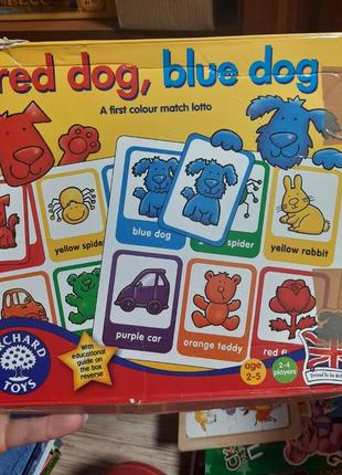Настільна гра лото англійською мовою вивчення кольору тварини карткова гра red dog, blue dog