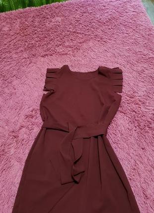 Темно-бордове плаття1 фото