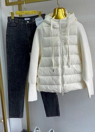 Женская брендовая куртка демисизон с вязаными рукавами вrunеllo сuсunelli