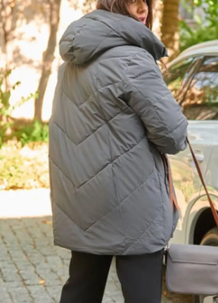 Куртка женская зимняя на холофайбере батал 54-56,58-60,62-64 razg4409-2318tве7 фото