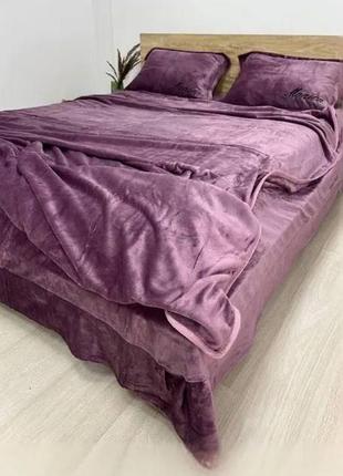 Постельное белье велюр с оригинальной вишивкой