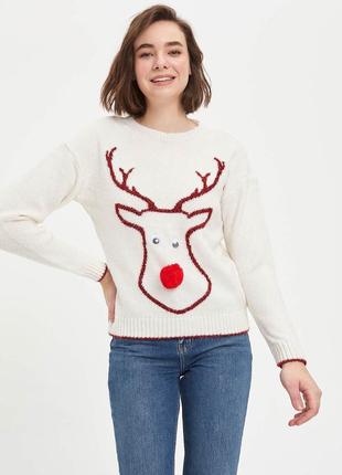 Новогодний свитер с оленем4 фото
