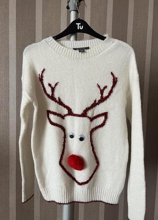 Новогодний свитер с оленем5 фото