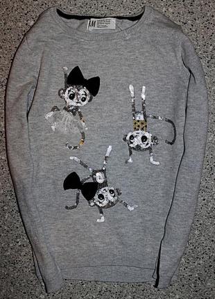 Джемпер кофта свитер новый девочке 1 - 10 лет h&m 5